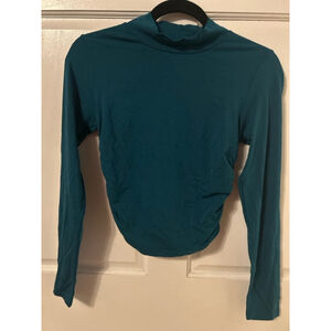 Women's Bobi Los Angeles Teal Long Sleeve Shirt Size S